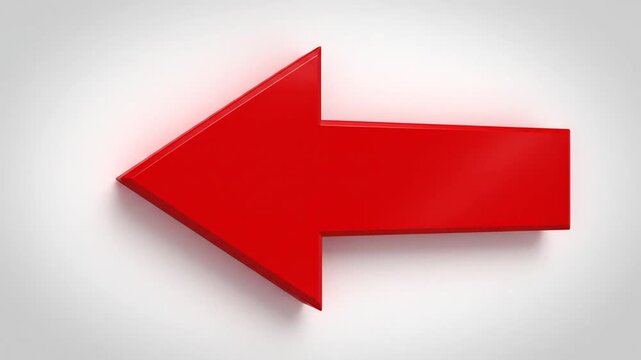 Red 3D arrow pointing to the left.