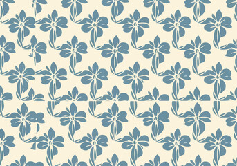 Fototapeta premium Baroque Floral Damask Pattern Decorative Seamless Vector Background