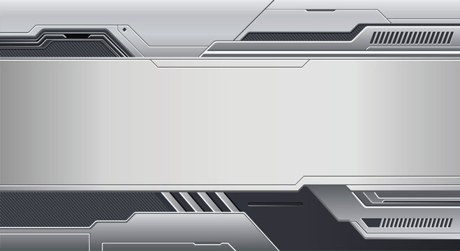 Abstract futuristic background sleek metallic silver plates, dark geometric armor textures, and high tech mechanical elements