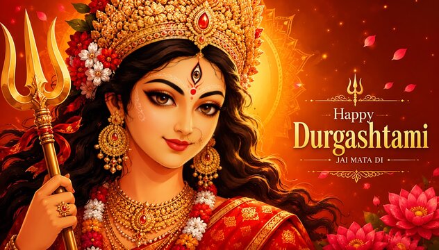 Godess Durga on Maha Navratri, Navadurga, Durga Puja, Sharad Navratri, Jyeshtha Shukla Ashtami/Masik Durga Ashtami, Mahanavami, Vijayadashami, Dussehra, Durga/Mahakali/Jagadamba, Bhavani