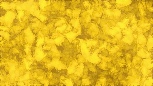 Metallic yellow abstract texture moving in a seamless fluid pattern