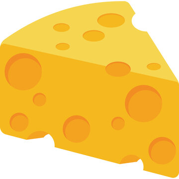 A piece of cheese vector illustration