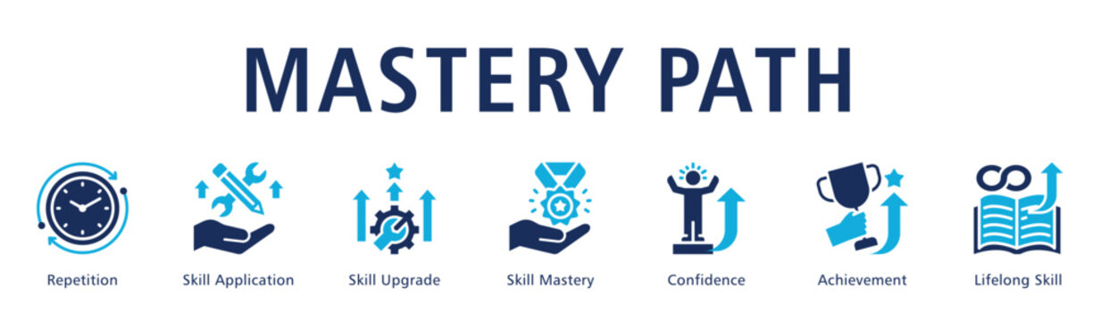 Mastery Path Web Banner  icon vector illustration concept