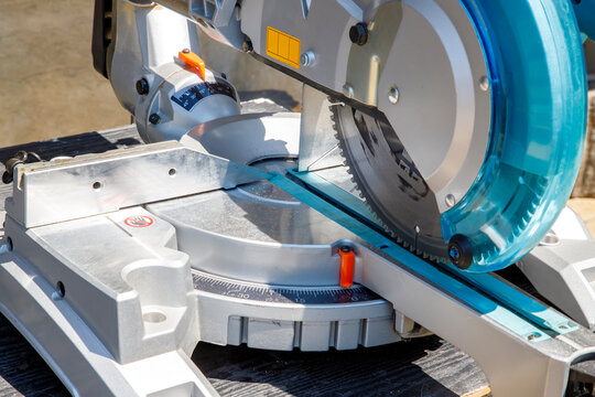 Professional Compound Miter Saw Ready for Precision Cutting in Workshop