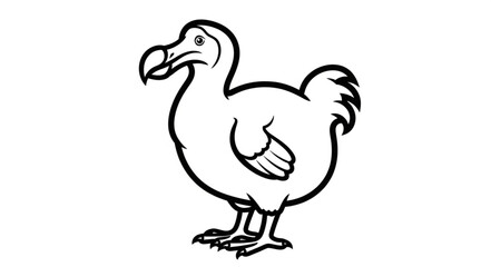 Line Drawing of Dodo Bird © Erning