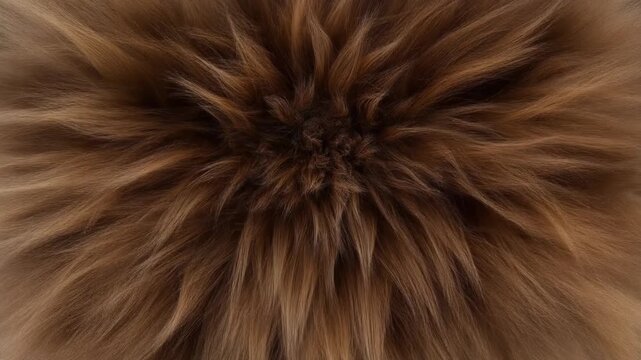 Time-lapse style animation of fur growing and shrinking for surreal organic motion themes.