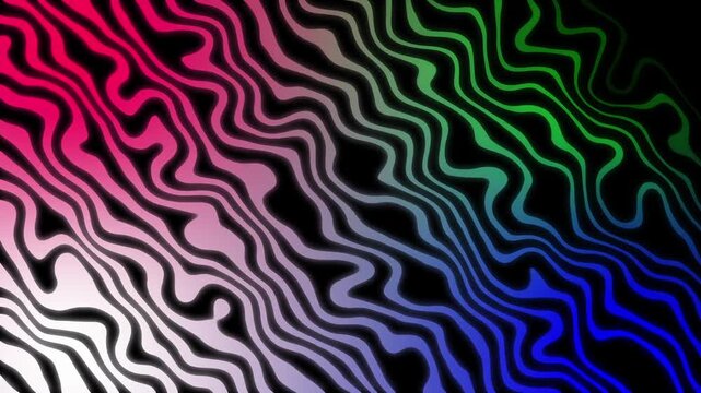 Rainbow wavy lines abstract pattern suitable for backgrounds, prints, web design, digital art, and colorful graphic projects. Vibrant and dynamic visual.
