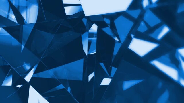 Blue Diamond Loopable Background Closeup Blue Dimond Cut Glass Background With Abstract With Shiny Slow Motion