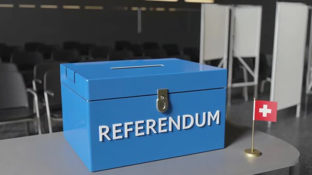 Voting ballot box for a referendum.