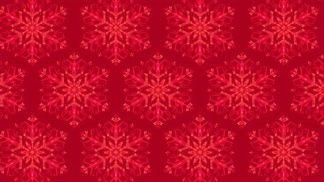 Seamless red snowflake pattern for festive holiday backgrounds