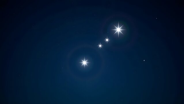 Two stars shining brighter next to each other in night sky