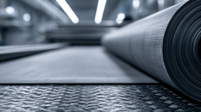 Stunning photo of composite Material Layering Process in a High-Tech Environment.