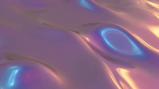 Abstract liquid surface with soft iridescent light reflections