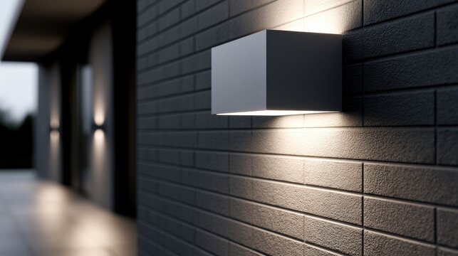 Stunning photo of exterior LED wall lamp displayed in home design store for outdoor lighting.