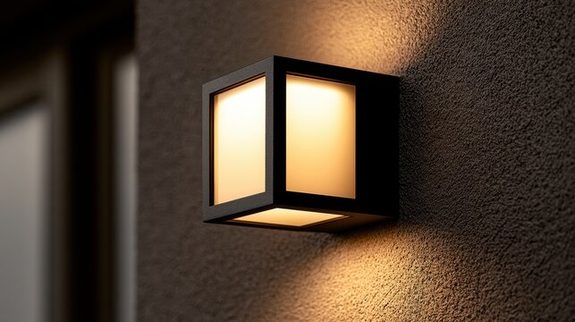 Stunning photo of exterior LED wall lamp displayed in home design store for outdoor lighting.
