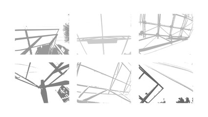 Fototapeta premium Urban underground exit tracings vector isolated