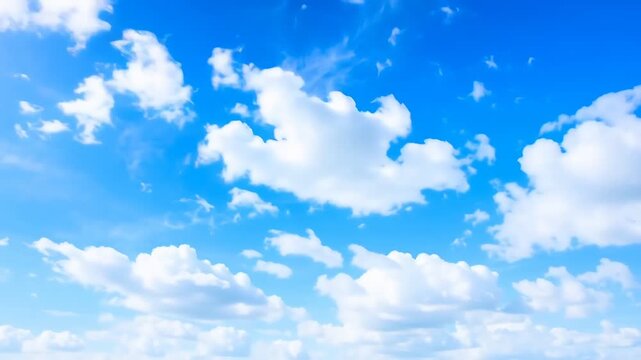 Sunny Day Sky with White Clouds Symbolizing Hope and Future in Education