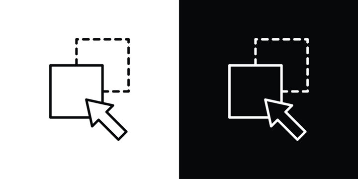 Drag and drop icon vector mark for web