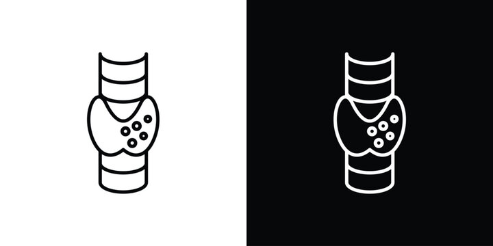 Thyroid icon vector mark for web