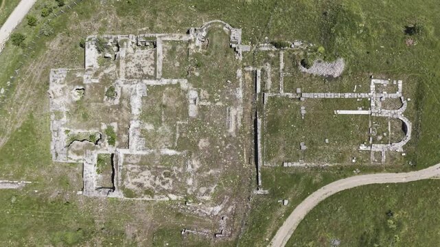 Cinematic Drone Video of Pisidia Antiocheia Ancient City Near Yalvac in Isparta, Turkey