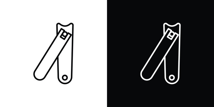 Nail clippers icon vector mark for web