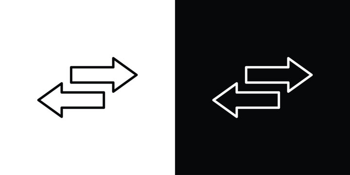 Transfer arrows icon vector mark for web