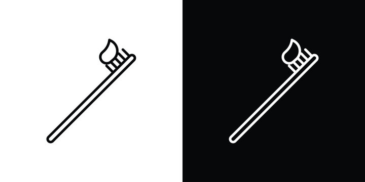 Toothbrush icon vector mark for web