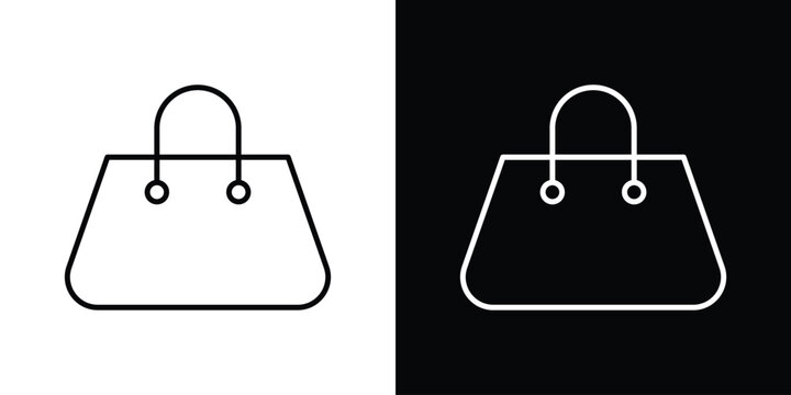 Woman purse icon vector mark for web