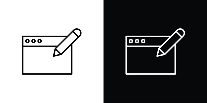 Electronic signature icon vector mark for web