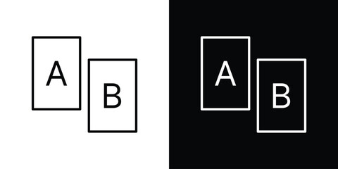 A B testing icon vector mark for web © John