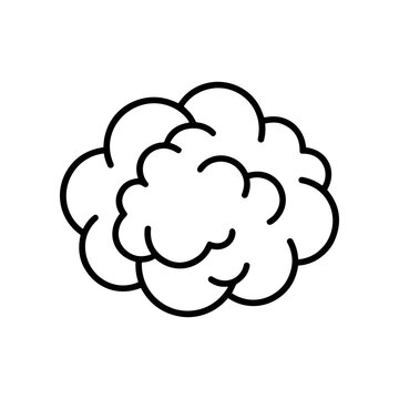 A simple line drawing of brain.