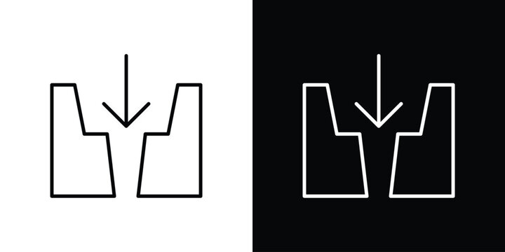 Gap icon vector mark for web