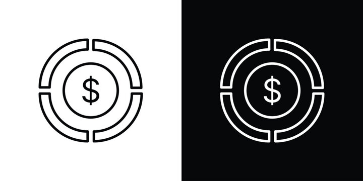 Asset allocation icon vector mark for web