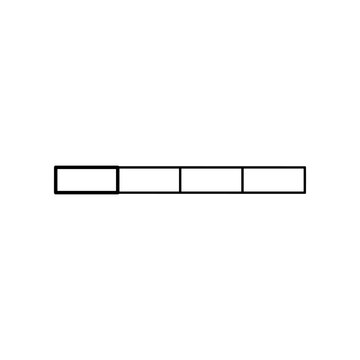 Three connected rectangular blocks.