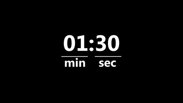 Digital timer overlay with evolving time stamps on dark background during countdown