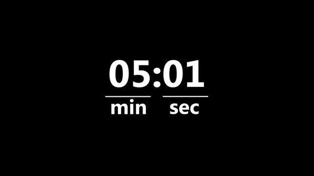 Digital Timer Displaying Elapsed Time with Subtle Cinematic Motion Against Dark Background