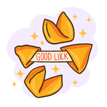 Fortune cookies with a hint of sparkle for good luck