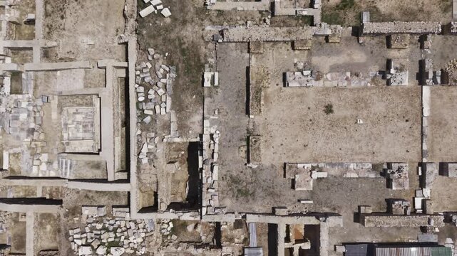 Cinematic Drone Video of Pisidia Antiocheia Ancient City Near Yalvac in Isparta, Turkey