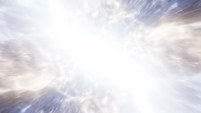Bright white light expanding from a dark tunnel representing spiritual journey or data transition