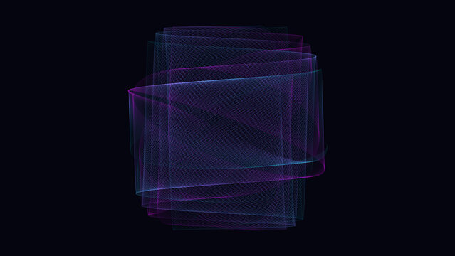 kinetic woven lissajous fabric 2d