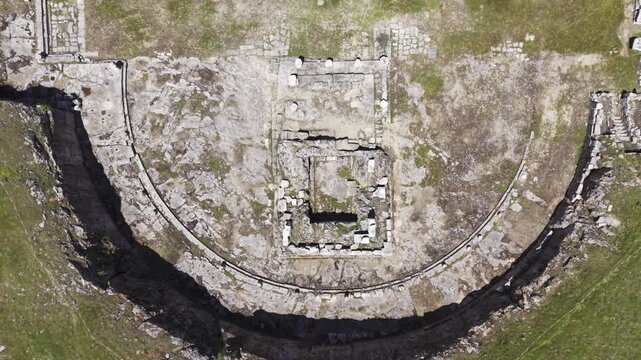 Cinematic Drone Video of Pisidia Antiocheia Ancient City Near Yalvac in Isparta, Turkey