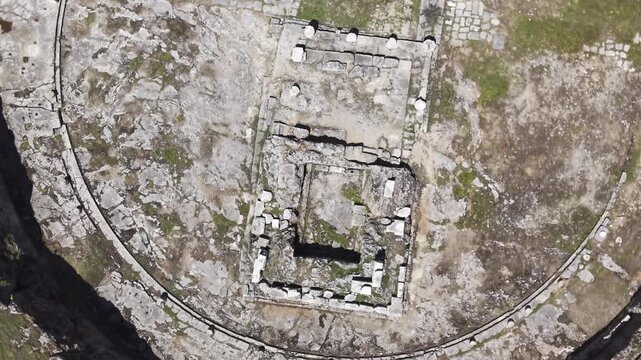 Cinematic Drone Video of Pisidia Antiocheia Ancient City Near Yalvac in Isparta, Turkey