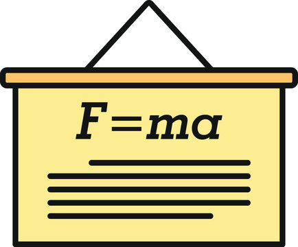 Conceptual illustration depicting the physics formula for force, mass, and acceleration