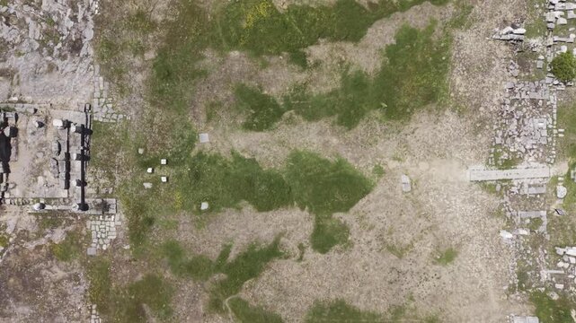 Cinematic Drone Video of Pisidia Antiocheia Ancient City Near Yalvac in Isparta, Turkey