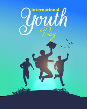 Youth Day Poster Design Vector Illustration for Celebration and Awareness Campaign