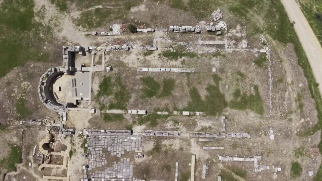 Cinematic Drone Video of Pisidia Antiocheia Ancient City Near Yalvac in Isparta, Turkey