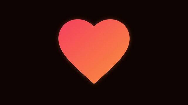 red heart beat duotone gradient flat shape minimalist screen transition 4k