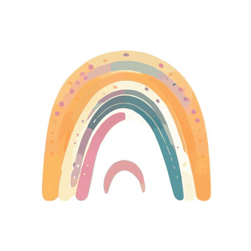 Colorful Rainbow with Dots Design.