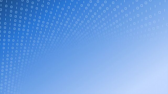 Royal blue color simple random numbers binary code with blank space hi tech design loopable technology background