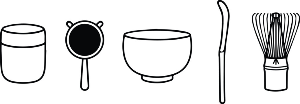 Set of 3 Wedding and Celebration Outline Icons Vector